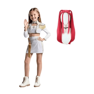 White Pop Star Cosplay Outfit What It Sounds Like Dance Dress Performance Costume