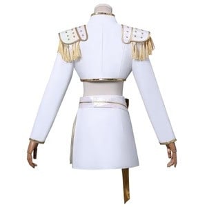 White Pop Star Cosplay Outfit What It Sounds Like Dance Dress Performance Costume