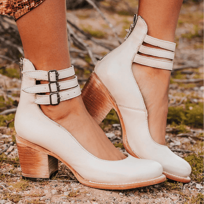 Marigold | Stylish Faux Leather Ankle Boots