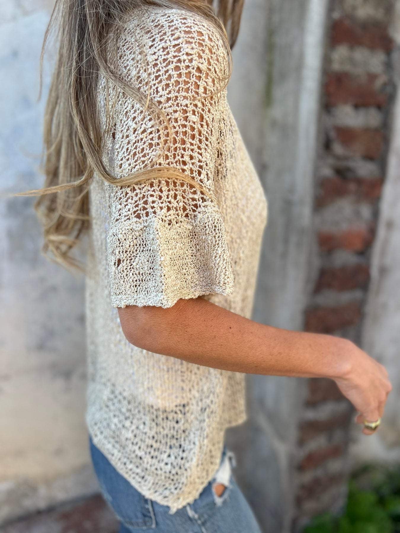 Women's Lightweight Knit Cardigan | Relaxed Short Sleeve Layering Piece
