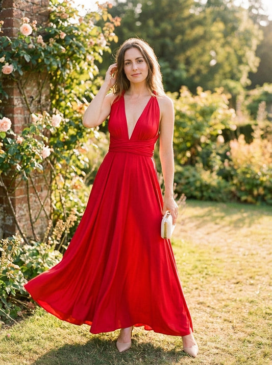 Lara | Flowing Knit A-Line Maxi Dress