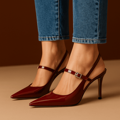 Isla | Elegant Pointed-Toe Slingback Heels