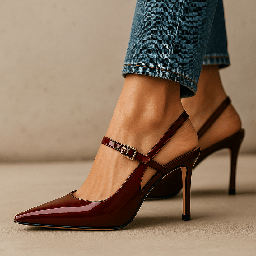 Isla | Elegant Pointed-Toe Slingback Heels