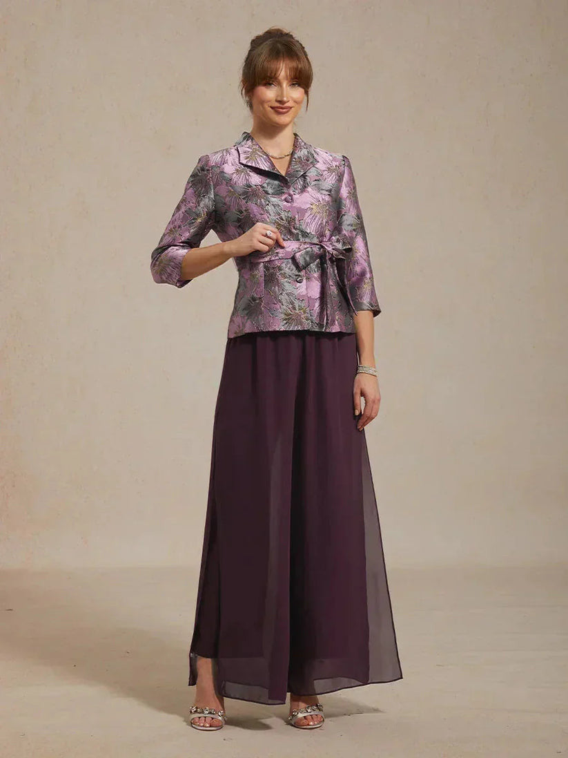 Hera | Elegant Chiffon Overlay Wide Pants