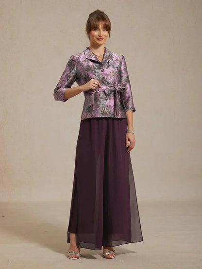 Hera | Elegant Chiffon Overlay Wide Pants