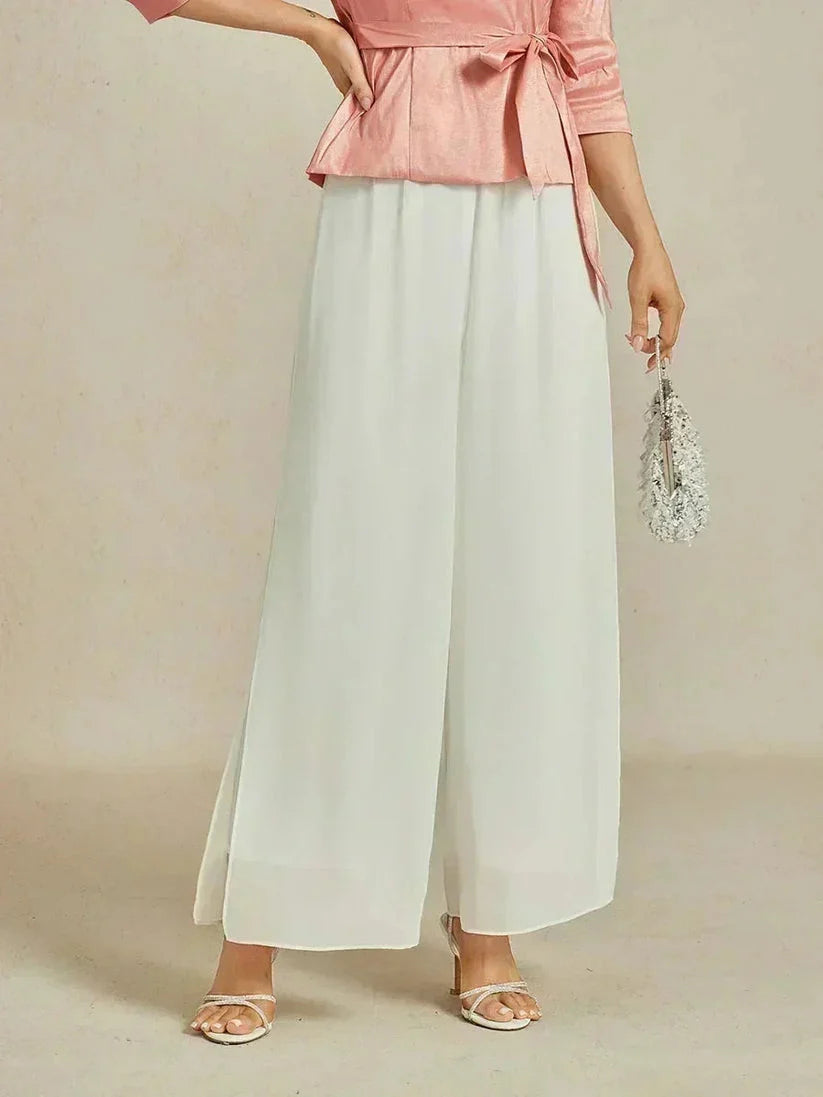 Hera | Elegant Chiffon Overlay Wide Pants