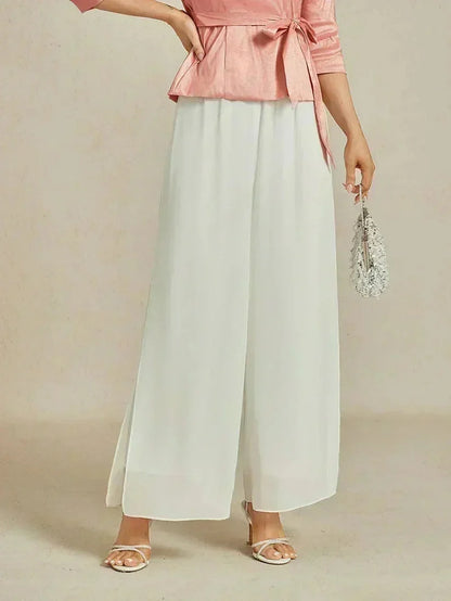 Hera | Elegant Chiffon Overlay Wide Pants