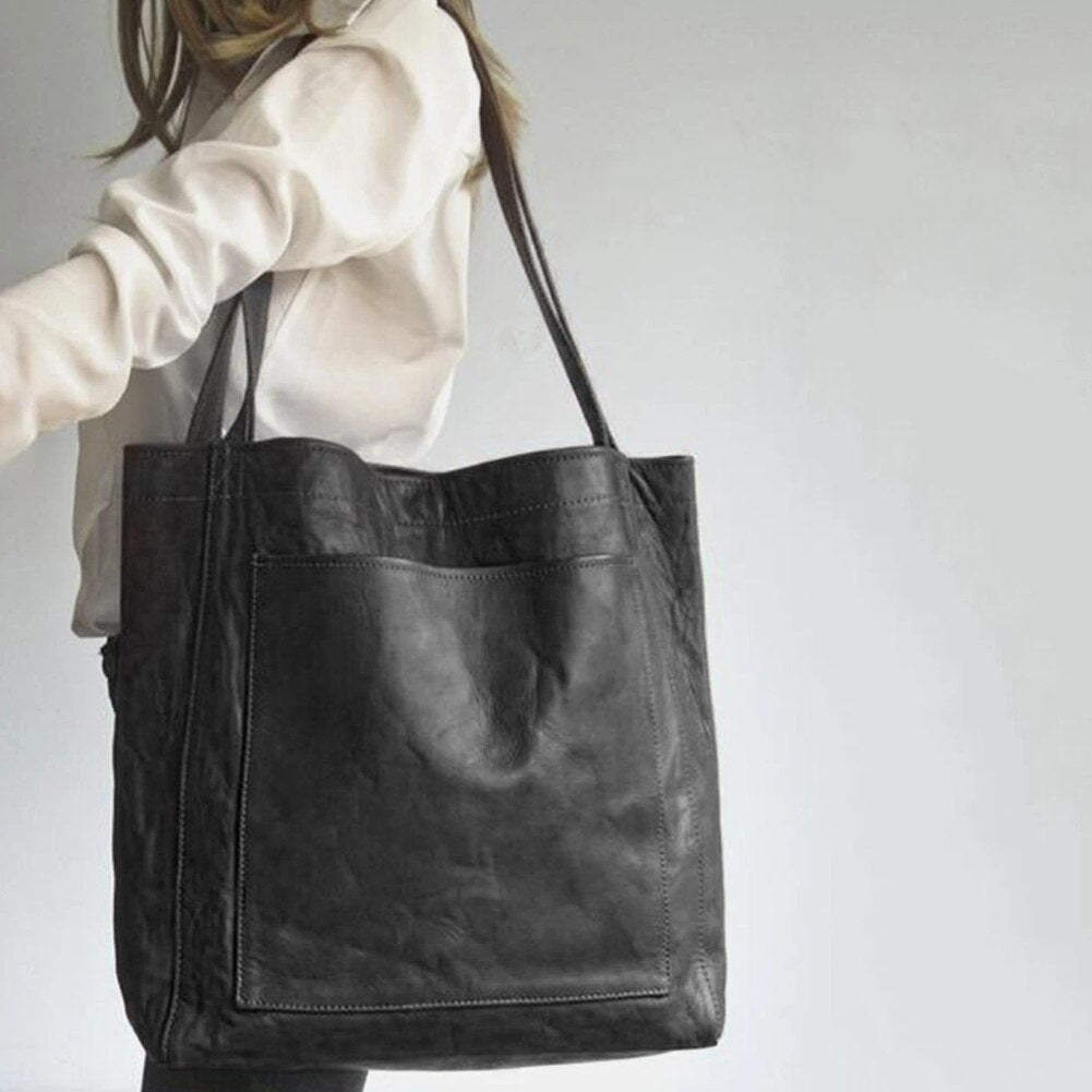 Women's Synthetic Leather Shoulder Bag | Elegant Structured Design for Versatile Use