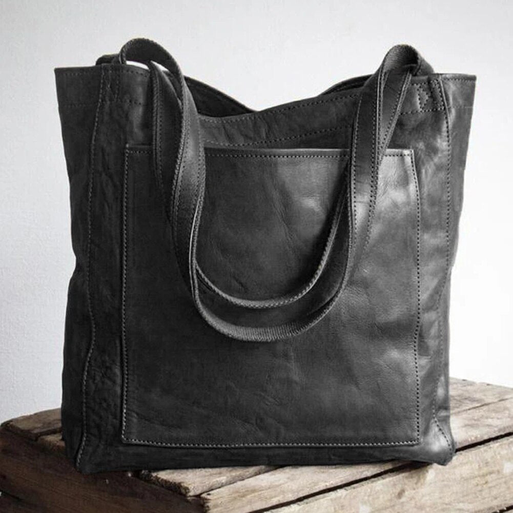 Women's Synthetic Leather Shoulder Bag | Elegant Structured Design for Versatile Use