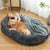 Oversized Nap Bed for Adults in Dark Grey, 72"x48"x10" - A Comfortable Retreat for Humans with a Giant Dog Bed Design