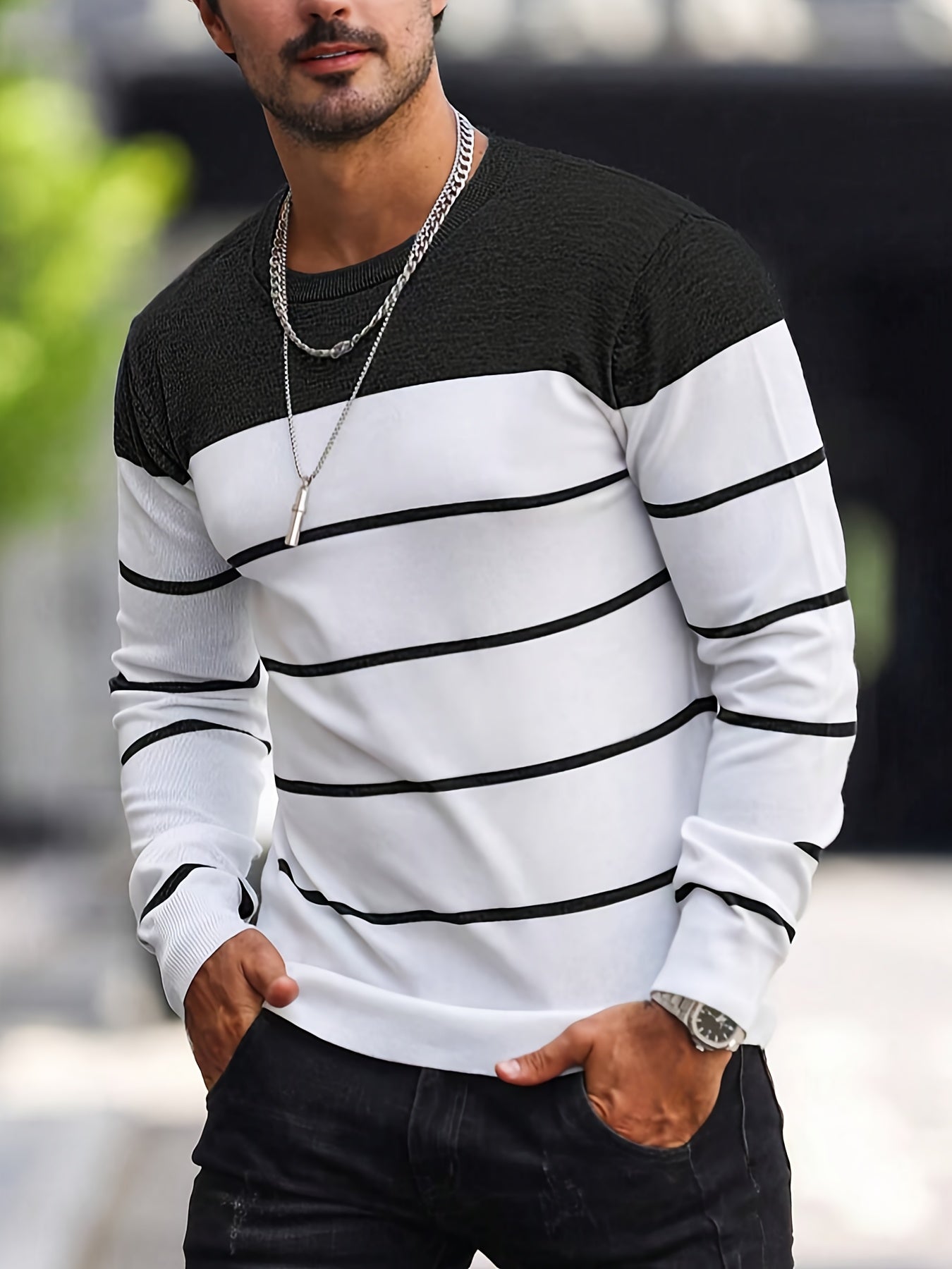 Barnaby | Striped Crew Neck Sweater