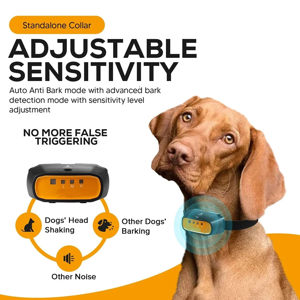 2-in-1 Citronella Spray Anti Bark Dog Training Collar - Auto & Remote Control Safe Humane Spray Dog Training Collar