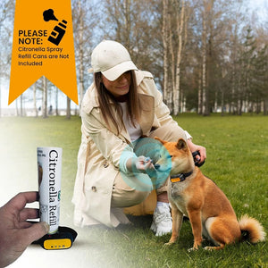 2-in-1 Citronella Spray Anti Bark Dog Training Collar - Auto & Remote Control Safe Humane Spray Dog Training Collar