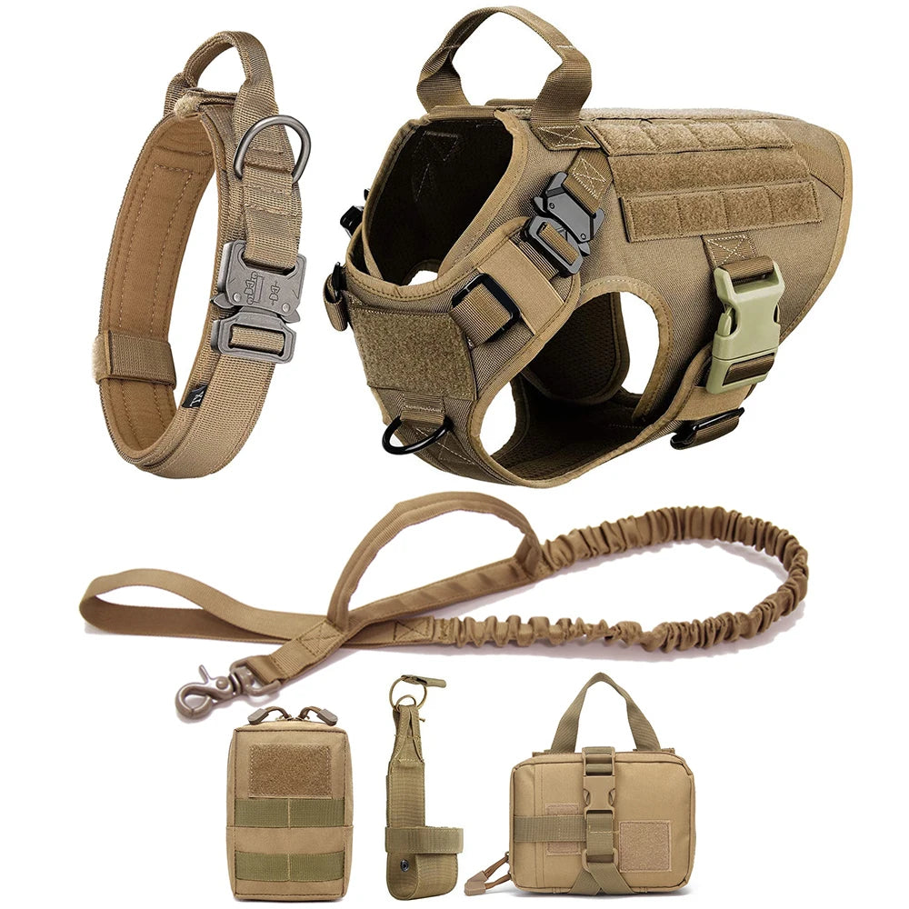 Dog Harness, Collar & Leash – k9 Tactical Working Dog Set