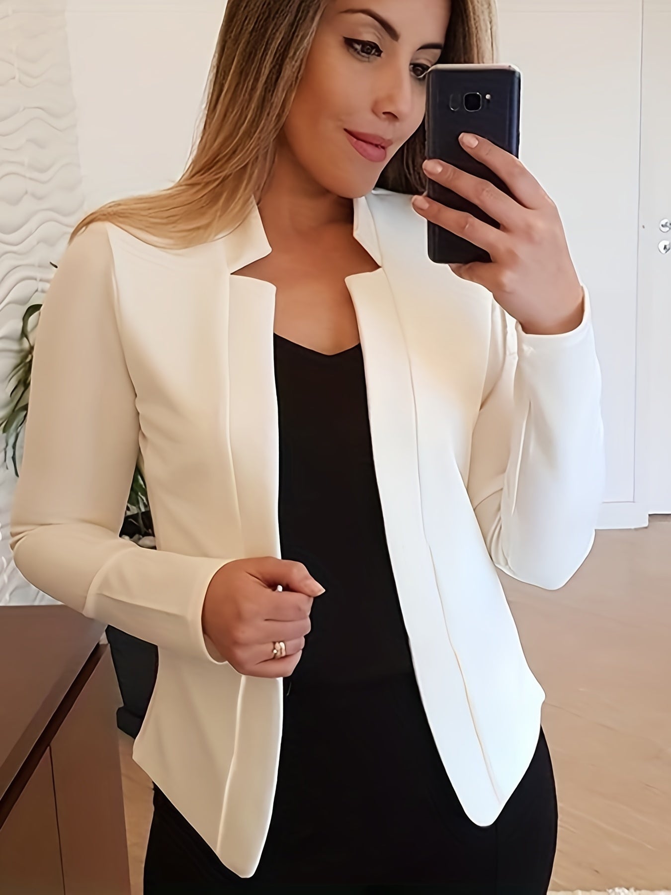 Solene | Open Front Blazer Jacket