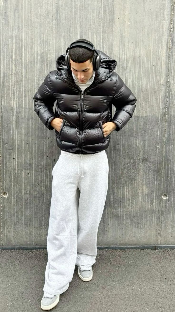 Duck Down Puffer Jacket for Men