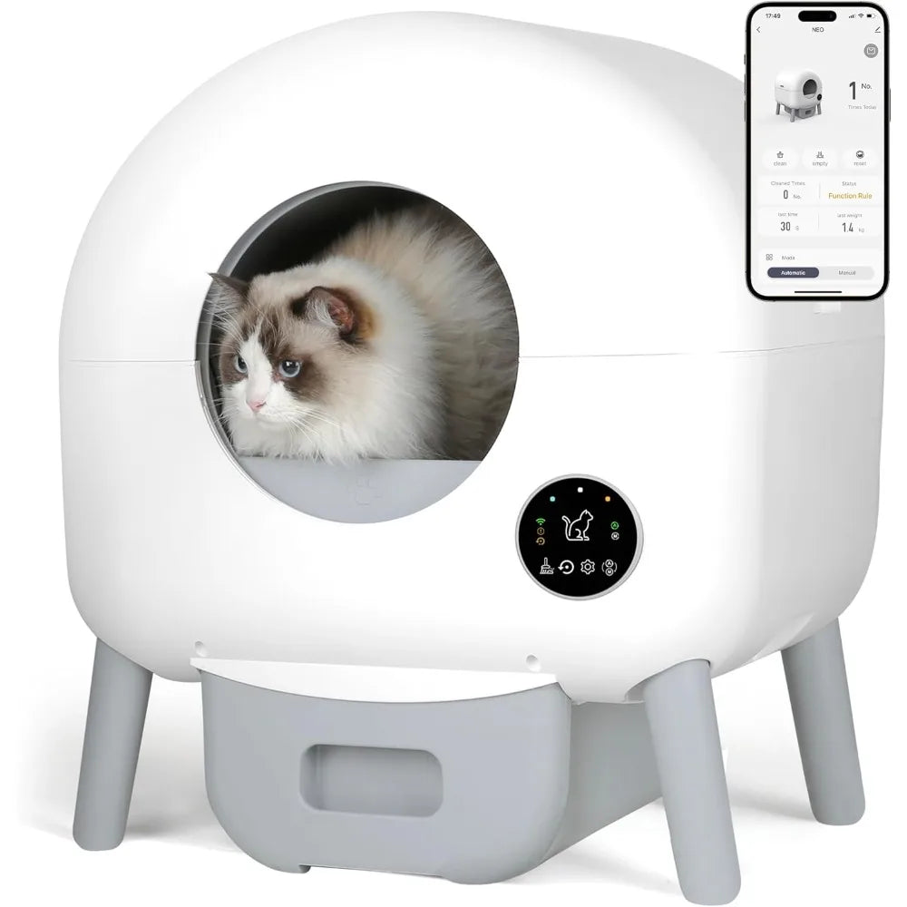 100L Automatic Cat Litter Box Self Cleaning