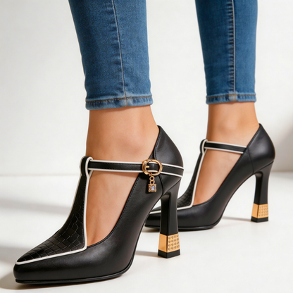 Delphine | Women's T-Strap Block Heels