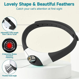 Electric Smart Amusing Collar for Kittens: Wearable USB Rechargeable Cat Laser Collar - Interactive Toy for Feline Fun!