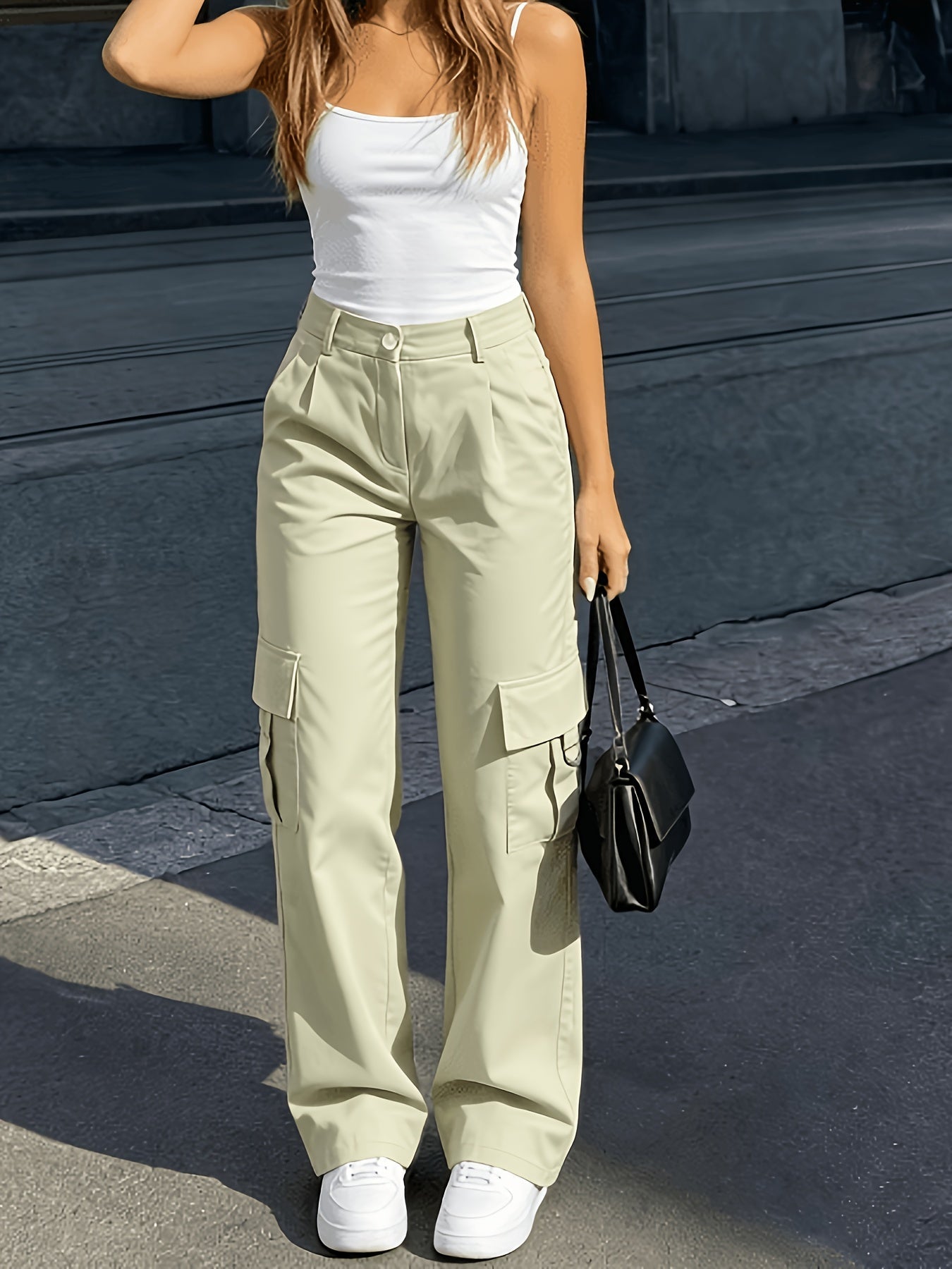Women's High-Waisted Cargo Pants