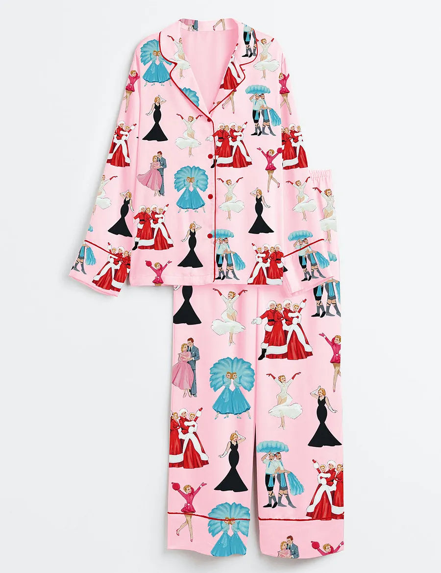 Women's Christmas Movie Satin Pajama Set