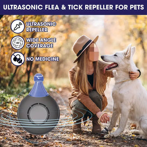 Ultrasonic Flea & Tick Repeller Collar for Pets - Automatic Pest Flea and Tick Prevention Collar for Cats and Dogs