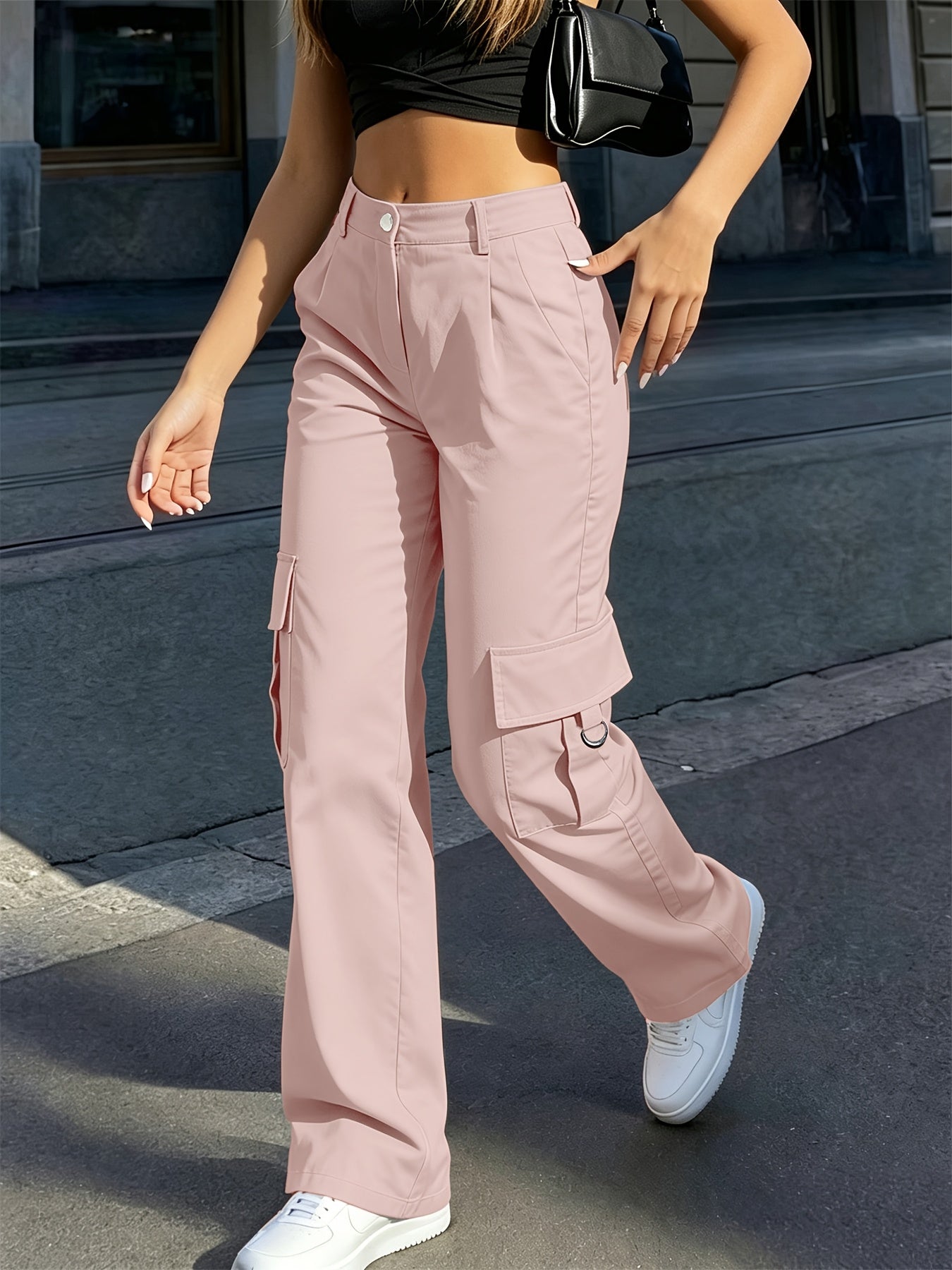 Women's High-Waisted Cargo Pants