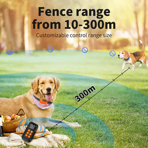 Wireless Dog Fence 2 in 1 Electric Fence For 3 Dogs Training Collar