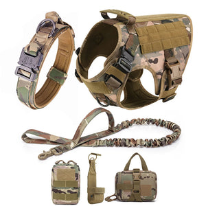 Dog Harness, Collar & Leash – k9 Tactical Working Dog Set