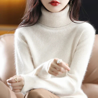 High Neck Cashmere Sweater for Women