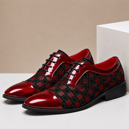 Valente | Men's Patterned Genuine Leather Shoes
