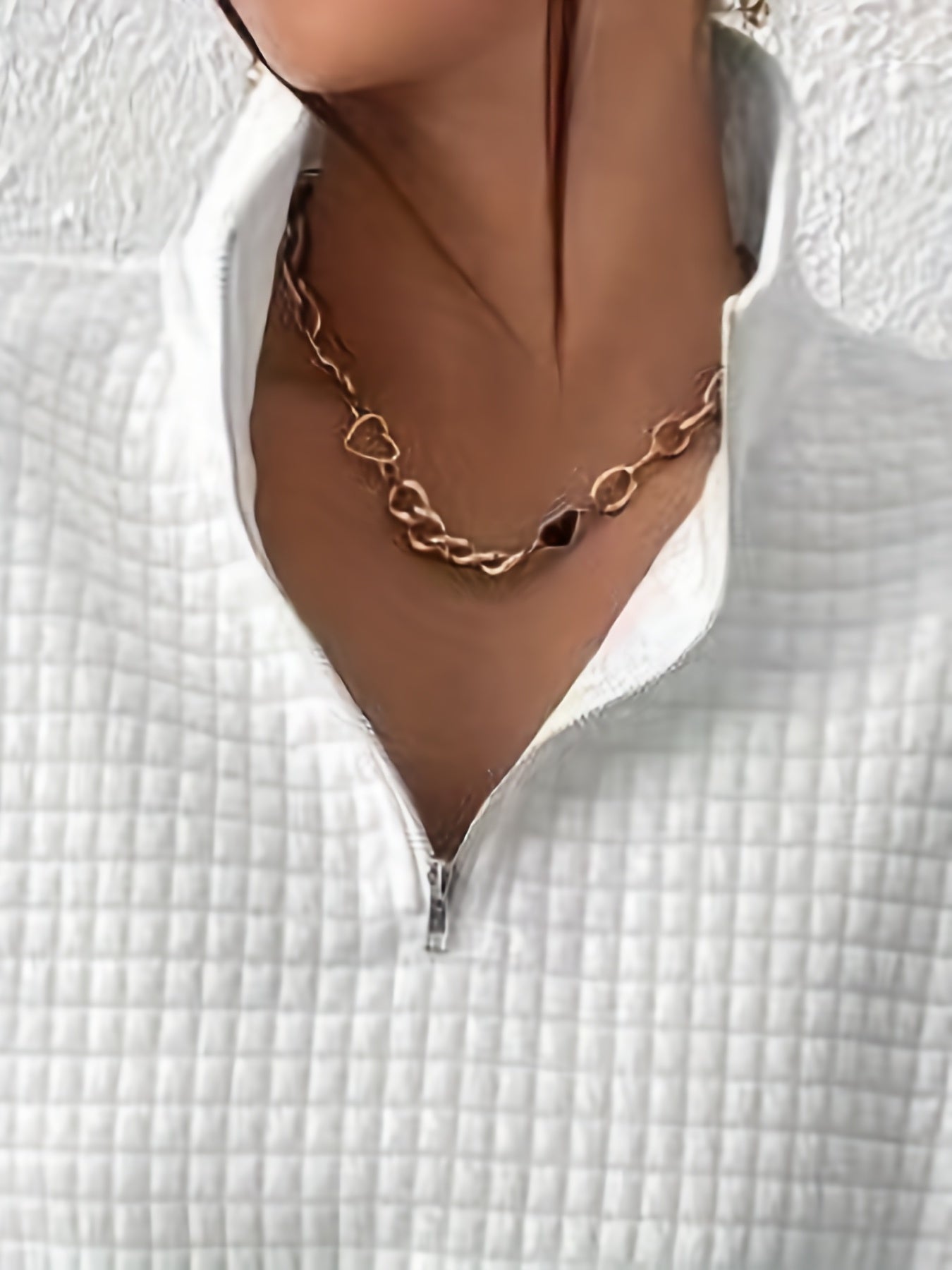 Women's Quarter-Zip Textured Sweatshirt
