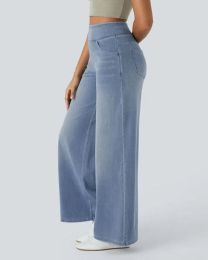 Super Stretch Wide Leg Jeans
