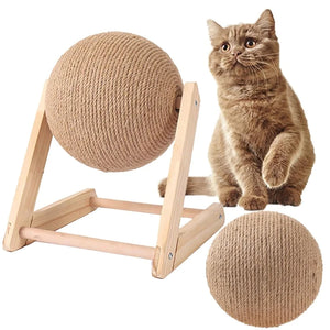 Cat Scratching Ball Toy Kitten Sisal Rope Ball Board