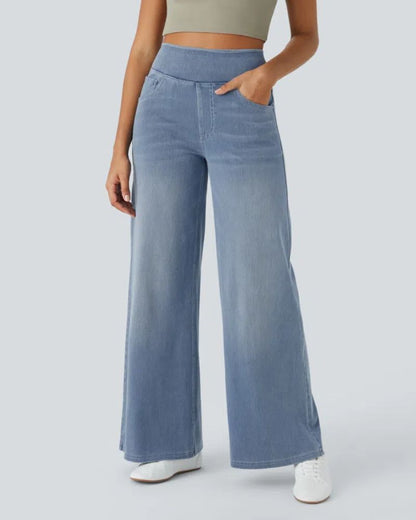 Super Stretch Wide Leg Jeans