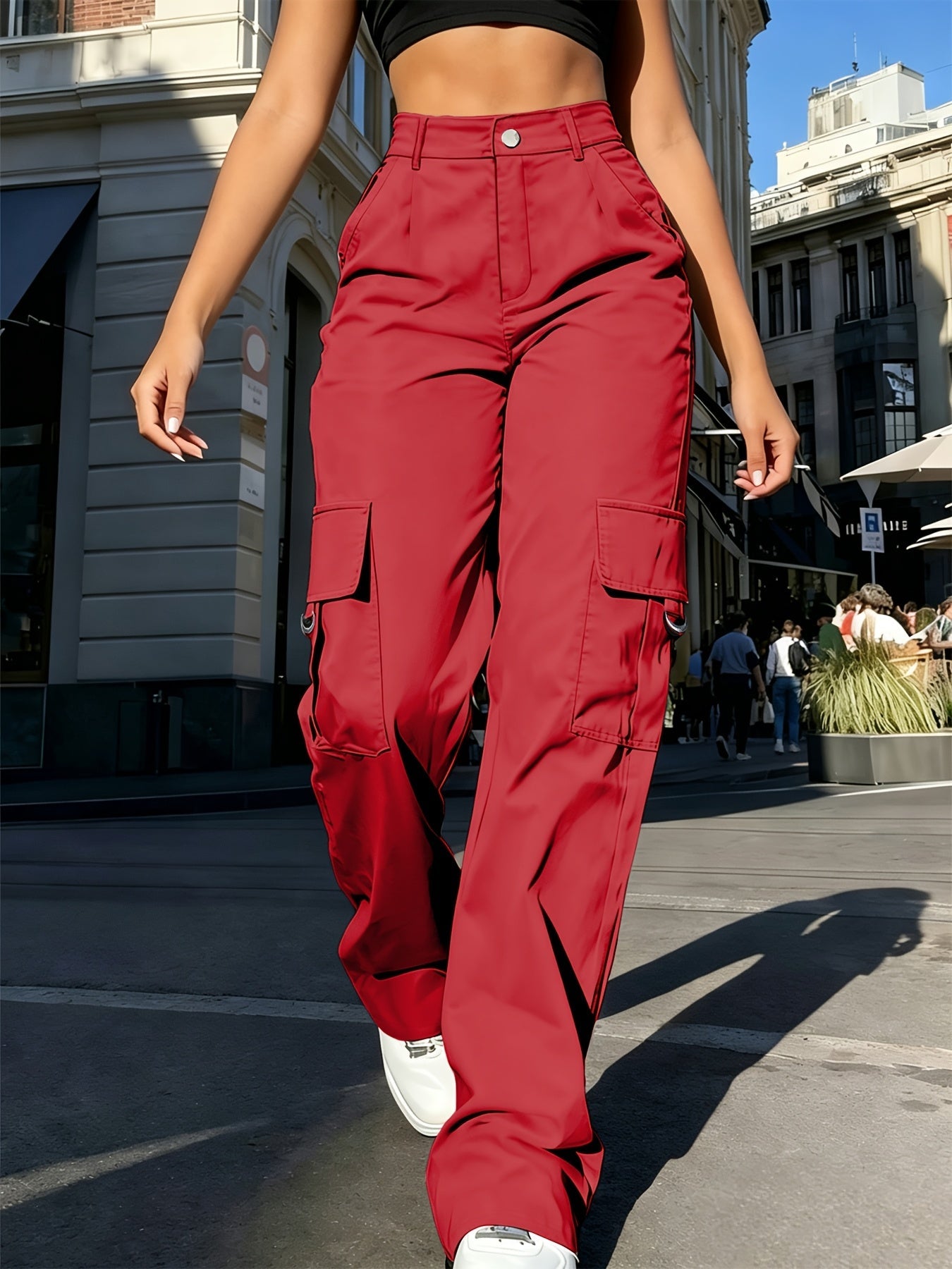 Women's High-Waisted Cargo Pants