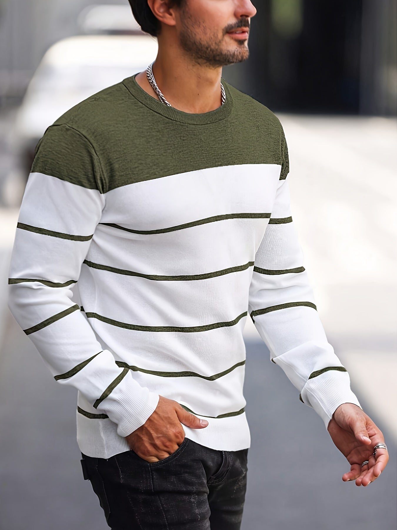 Barnaby | Striped Crew Neck Sweater