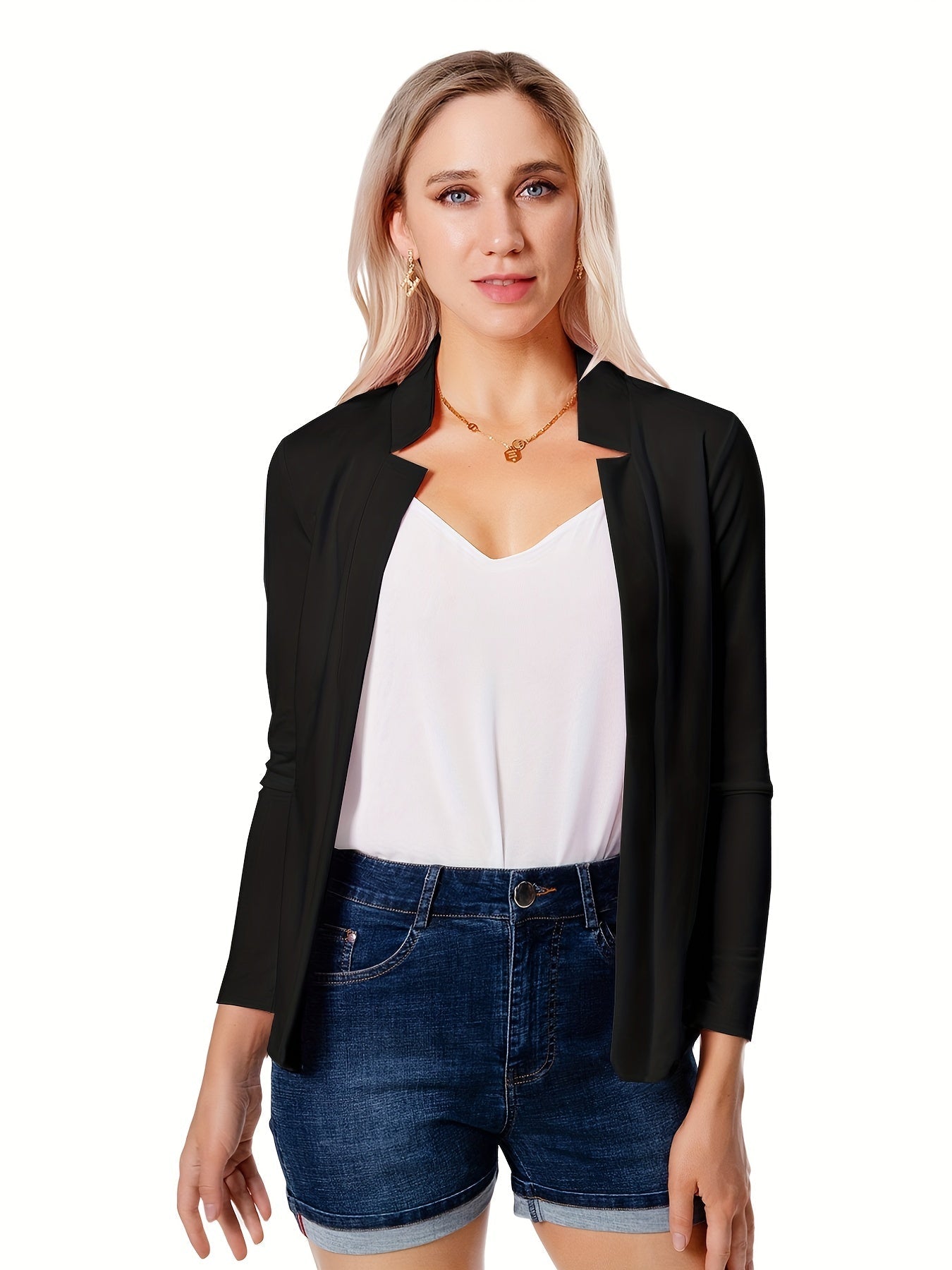 Solene | Open Front Blazer Jacket