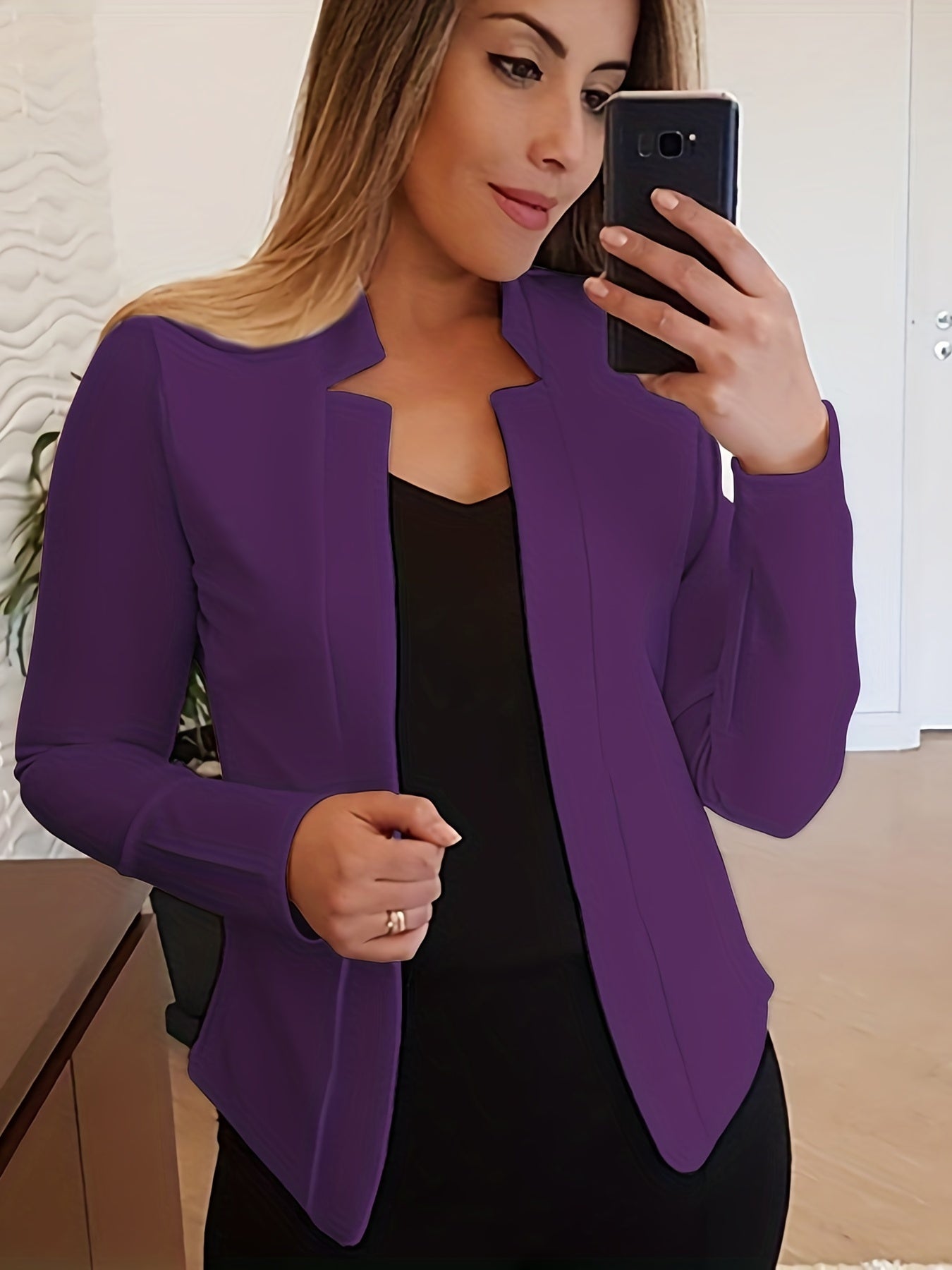 Solene | Open Front Blazer Jacket