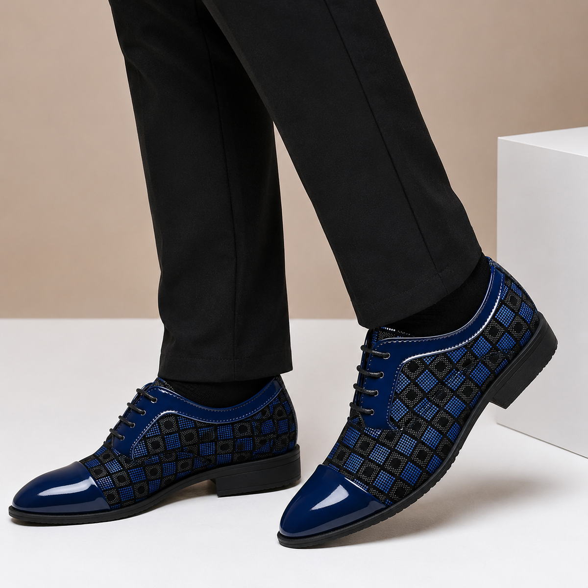 Valente | Men's Patterned Genuine Leather Shoes
