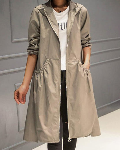 Anouska | Waterproof Hooded Trench Coat