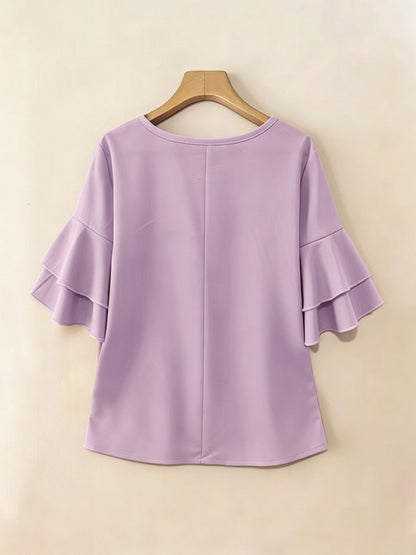 Women's Layered Ruffle Sleeve Blouse