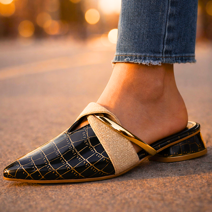 Harper | Women's Croc Pointed-Toe Mules