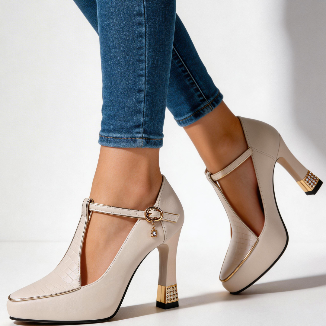 Delphine | Women's T-Strap Block Heels
