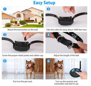 2-in-1 Wireless Dog Fence & Outdoor Training Collar, Dog Containment System