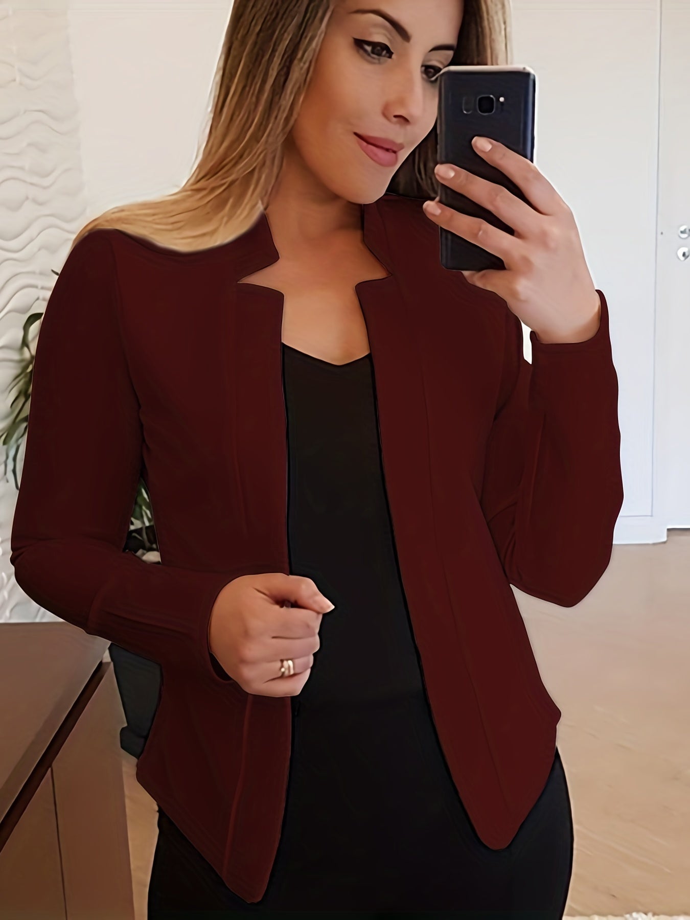 Solene | Open Front Blazer Jacket