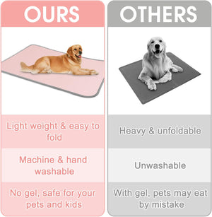 Washable Summer Dog Cooling Mat - Ice Silk, Self-Cooling Pad for Dogs & Cats