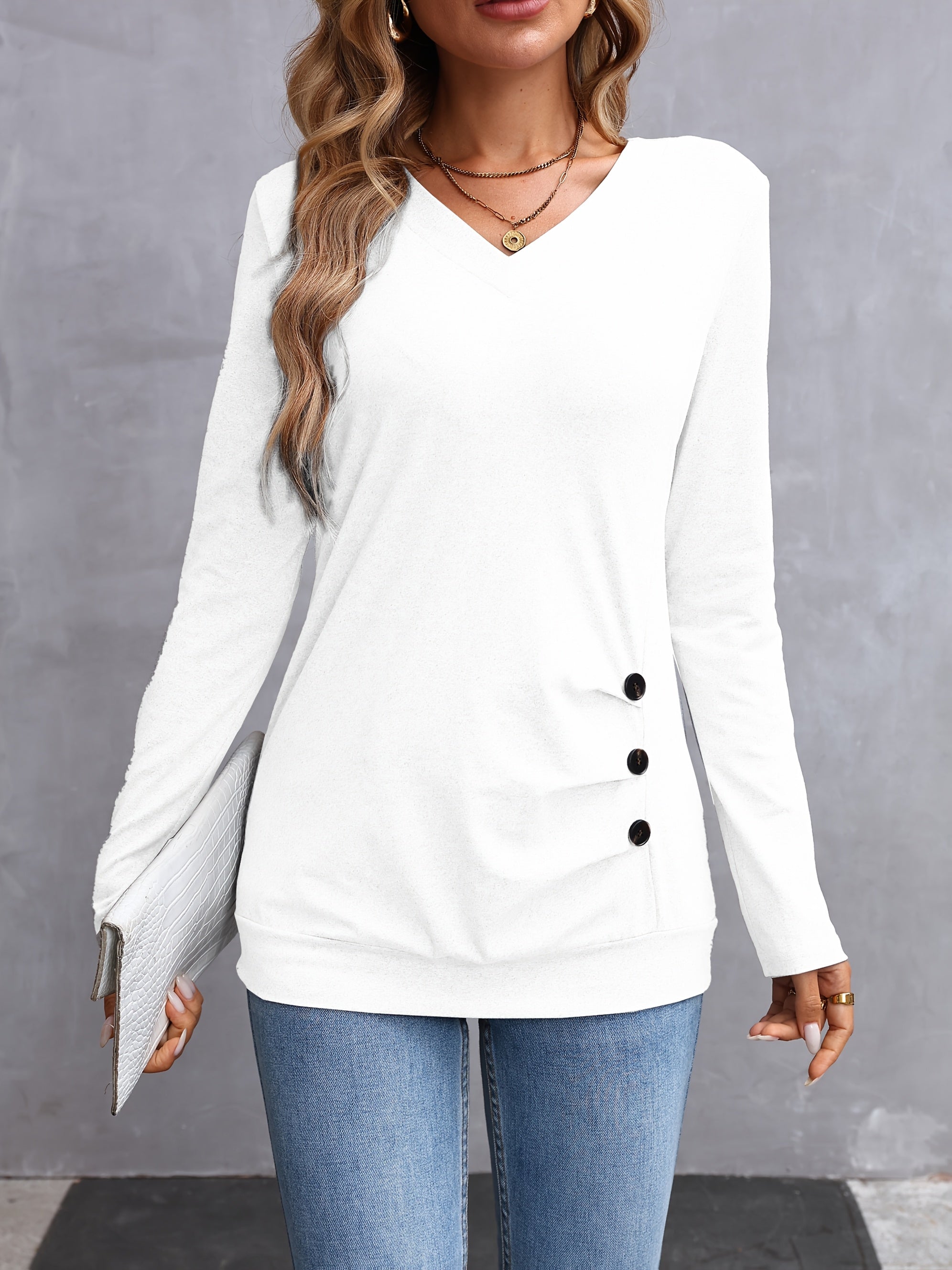 Marlowe | V-Neck Long Sleeve Top