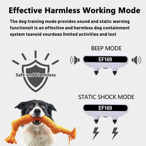 Wireless Electric Dog Fence Adjustable Range Dog Training Collar