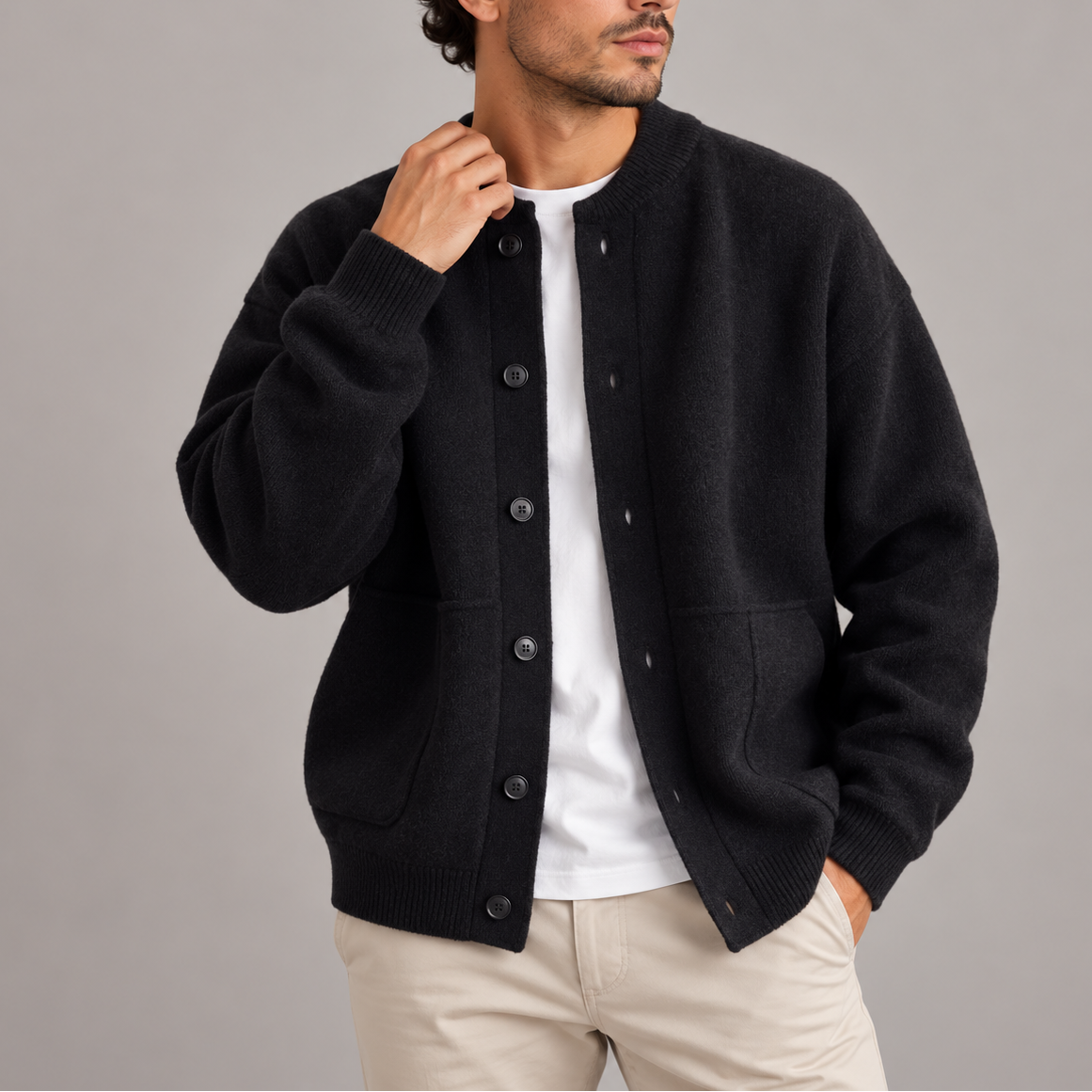 Rowley | Textured Button-Up Knit Cardigan